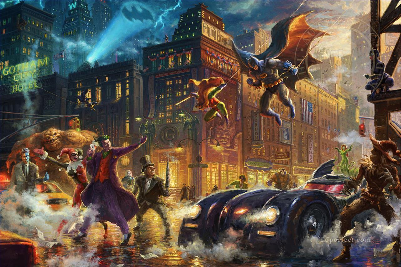 The Dark Knight Saves Gotham City Hollywood Movie TK Disney Oil Paintings